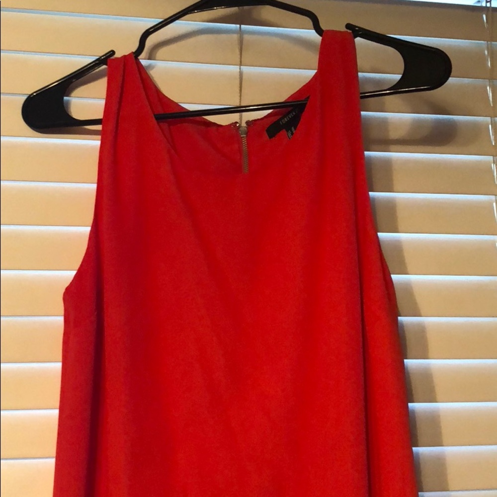 FOREVER 21 PLAIN RED DRESS